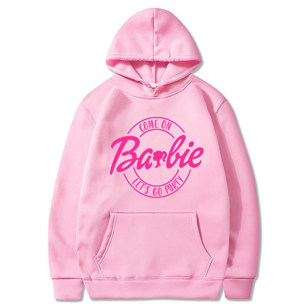 Barbie Movie Huppari Sweatshirt T-paita Pullover Couple Hooded Top Pink L