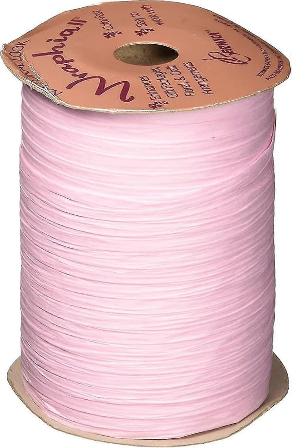 Offray Matt Rosa Raffiaband, 1/4'' Bred, 91,4 Meter