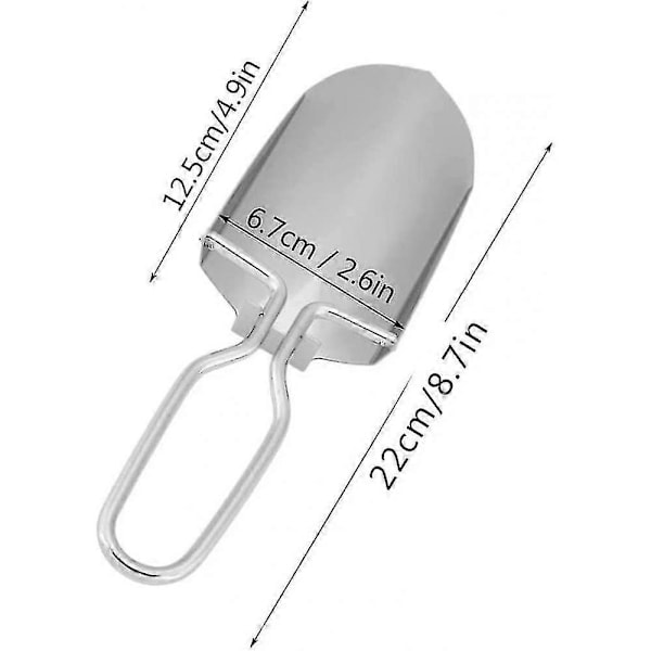 Mini Spade Utendørs Hage Rustfritt Stål Sølv Sammenleggbar Hagespade Bærbar Hånd Rustbestandig Metall Bærbar For Camping Multiverktøy 1 stk-sølv ZTS