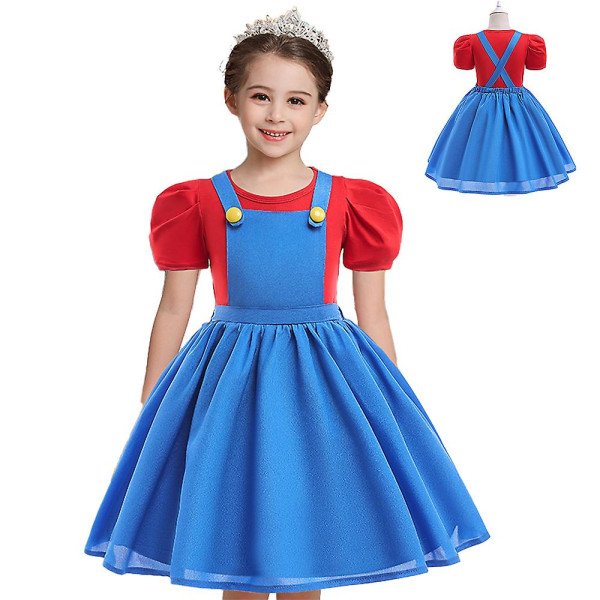 Super Mario Cosplay Kostym Snygg kostym Halloween Carnival Party Dress 3-4 Years