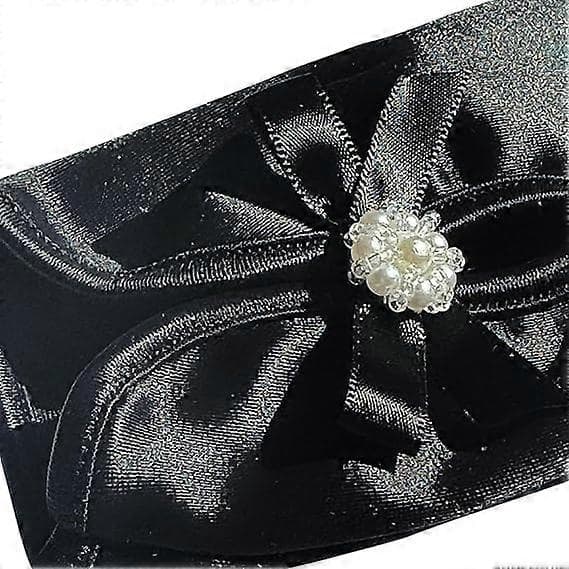 Blomstrede blondehandsker til bryllup, brude elegante korte blondehandsker håndledsblondehandsker til operamiddagsselskab, sort