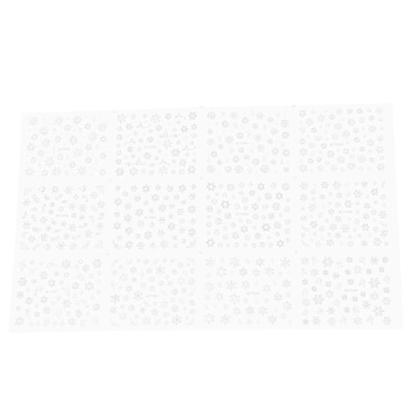 12 Ark 3D Nagelstickers Jul Nagelstickers Högtids Nagelstickers Jultillbehör DIY Nagelkonst Dekor