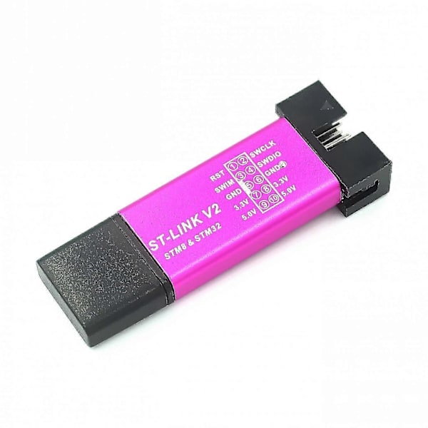ST Link V2 Mini STM8 STM32 Simulator Download Programmering med Cover Kabel (Tilfældig Farve)