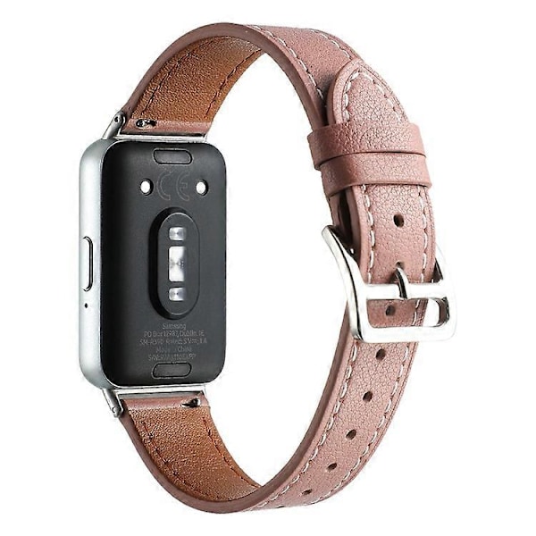 Kompatibel med Samsung Galaxy Fit3 Ægte Læder Urrem Udskiftning DarkPink