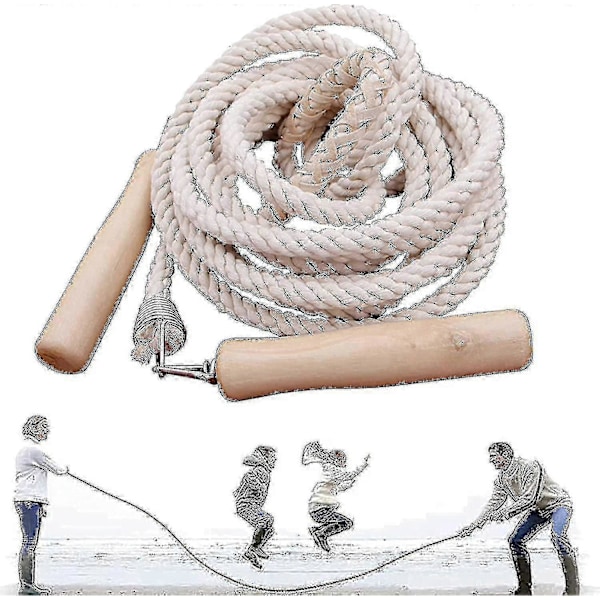 5m Långt Hopprep, Multiplayer Rephoppning, Långt Hopprep Med Trähandtag, Bästa Laget Grupp Double Dutch Hopprep
