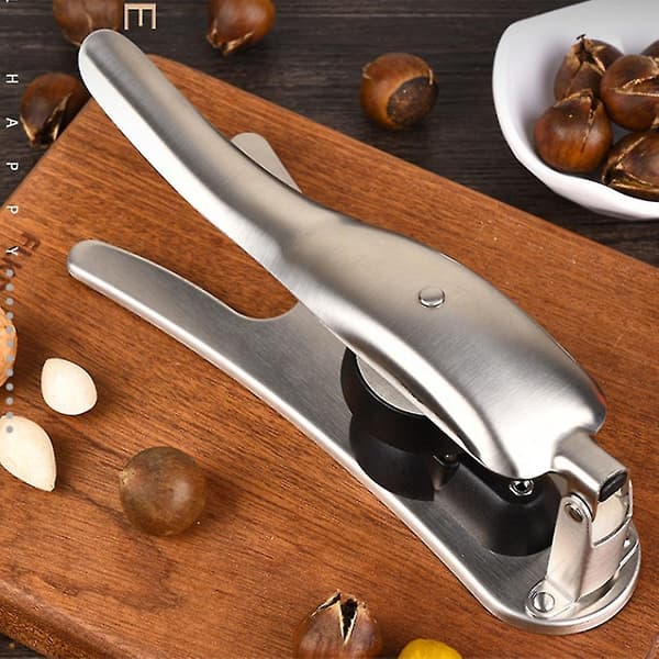 Kastanje Klipp Mutteråpner Kutter Gadgets 2 I 1 Rask Valnøttang Metall Nøtteknekker Skreller Kutter