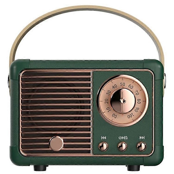 HM11 2:a Gen Retro Bluetooth Högtalare Portabel Trådlös Högtalare Stöd U-disk TF-kort AUX Green