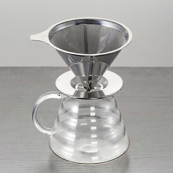 Gjenbrukbar Kaffefilterholder i Rustfritt Stål Hell Over Mesh Te-drypperkopp