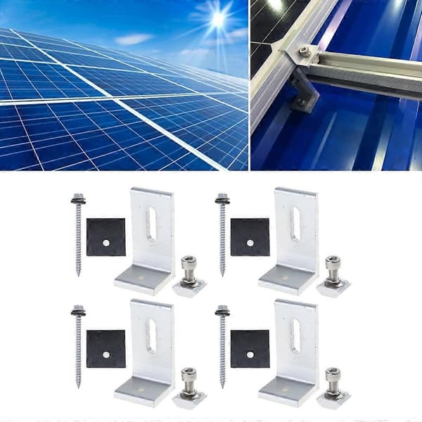 Takmonteringsbrakettsystemsett for 1-4 solcellepaneler