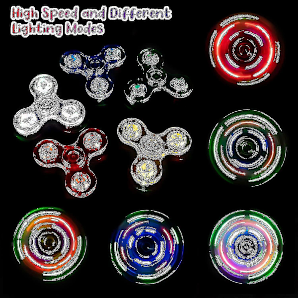 Lys Fidget Spinner, Lys Fidget Finger Legetøj Hånd Spinner - Stressreduktion og Angstlindring Hånd Spinner til Børn - ZZY