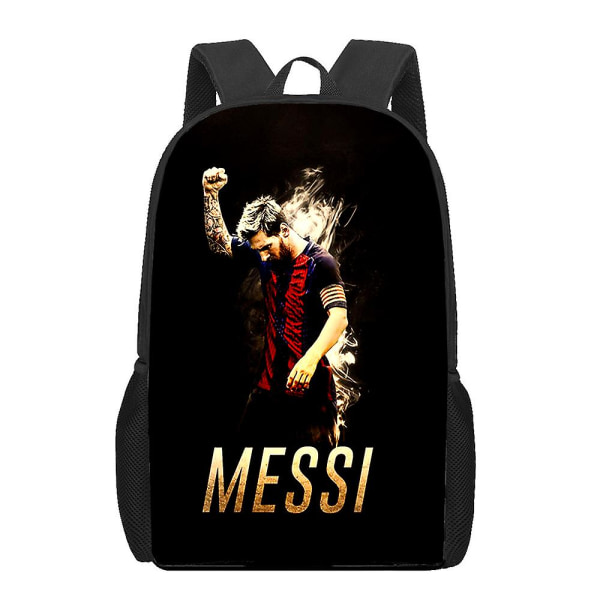 Football-star-messi Skolväskor För Pojkar Flickor 3d Print Skolryggsäckar Barnväska Dagis Ryggsäck Herr Barn Mochila