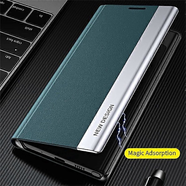 Kompatibel med Samsung Galaxy M23 5G / F23 5G Elektroplettering PU Læder Cover Fuld Beskyttelse Stand Telefon Cover Azure