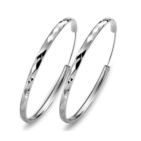Statement øreringe til kvinder, store runde øreringe, brudefesttilbehør, S925 sterlingsølv 4 * 4 cm