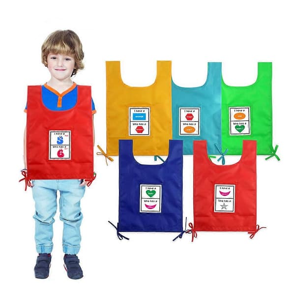 32x50cm/12.59x19.68in Aktivitetsväst för barn för nummer-/formstudier