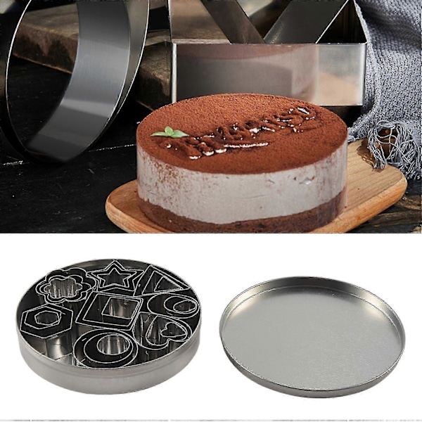 24 st Mini Kakformar Set Kakform Rostfritt Stål Degmunk Lera Metall Bakform
