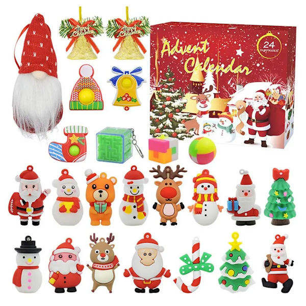 Joulun adventtikalenteri Söpöt ankat dinosaurukset set lapsille Joulun joululelut yllätyslahjoiksi style 3