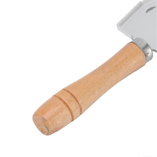 Denture-spade i rustfritt stål, halvsirkelformet, for varm voks, med trehåndtak