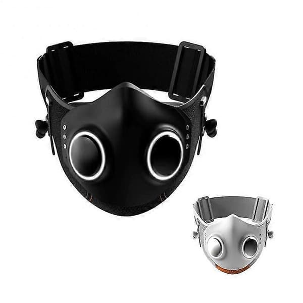 Högteknologisk Steampunk-mask Dubbelventil LED-lysande mask Bluetooth-kompatibelt headset