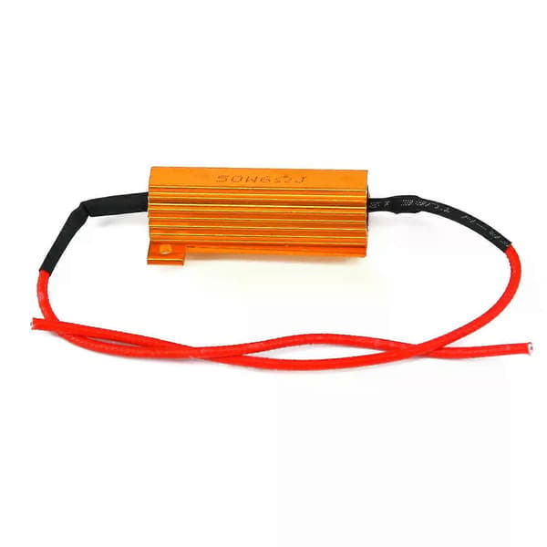 10st 50W 6 Ohm LED-lampa Decoder Bromsljus Fel Avbrytare Resistor Decoder Drivlina Växelspakar Biltillbehör