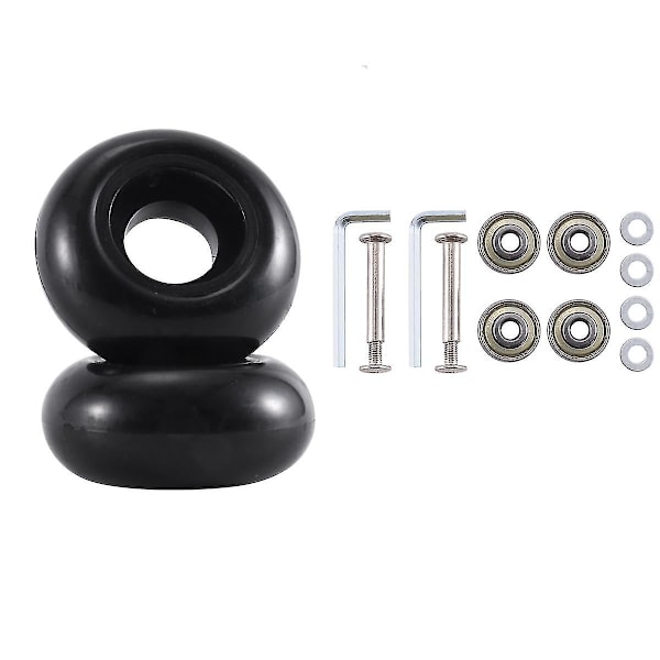 45mm X 19mm Reserveringar för Resväska, PU-Hjul med Svängbara Kullager, Reparationskit i Kolstål 6mm