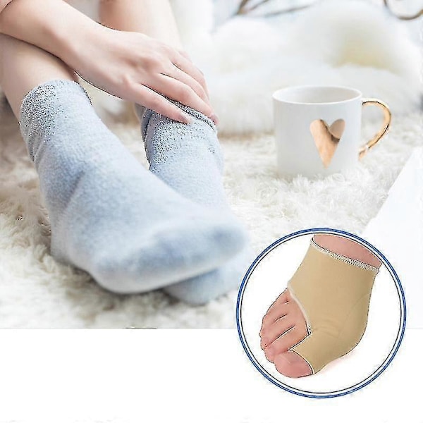 2 stk. Ortopædiske knystkorrigerende pedicurestrømper Hallux Valgus korrigerende støttebandager