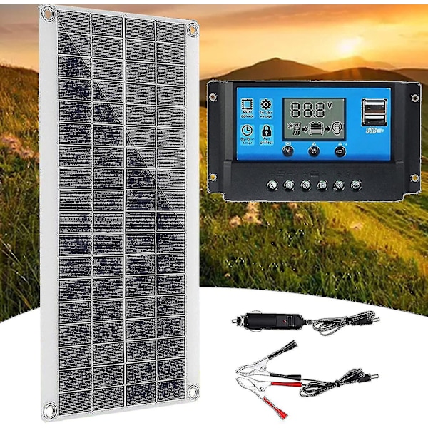 300W 12V aurinkopaneeli, aurinkopaneelisarja, lataussarja 60A aurinkolatauksella matkailuautoon, jahdille, ulkokäyttöön, puutarhaan, valaistukseen