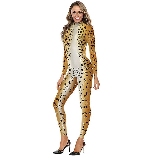 Naisten Halloween Skull Skeleton Bodysuit Skinny Stretch -asu style 4 L