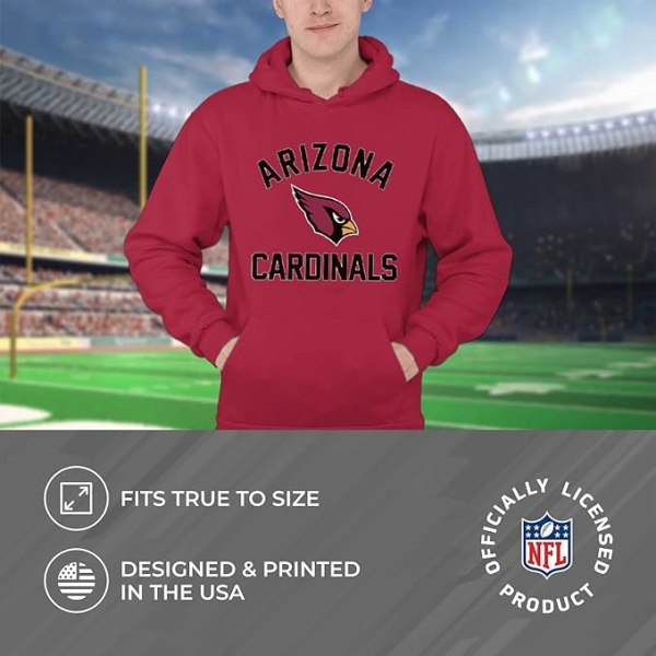 Team Fan Apparel NFL Adult Game Day -huppari - polyesterivillapuuvillasekoitus - Pidä lämpimänä ja edustaa joukkueesi tyyliä style 3 S