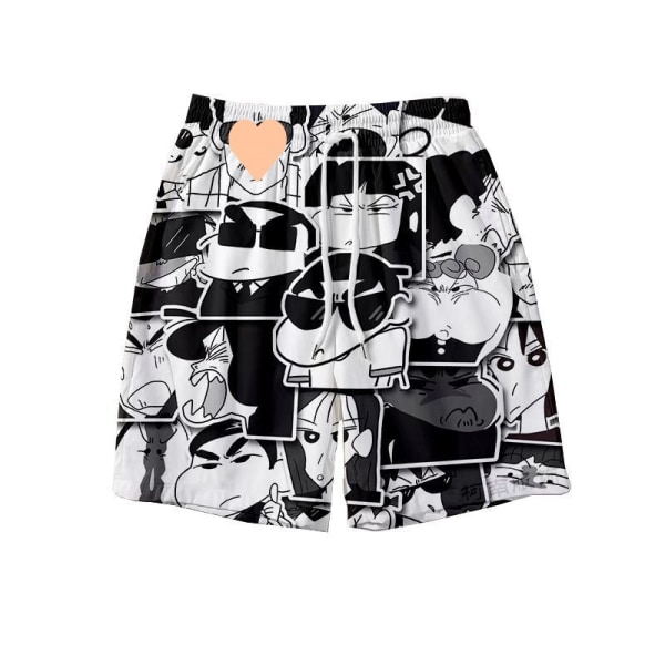 Summer Crayon Shinchan Shorts Hjem Casual Pants Strandshorts M