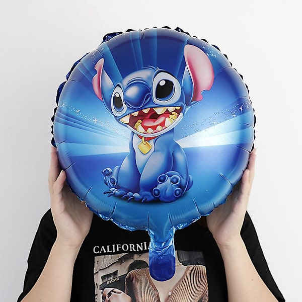 Lilo & Stitch Tema Födelsedagsfest Dekoration Barnleksak Present Latex Aluminiumfolieballong Engångsservis Evenemangstillbehör Popcorn Box - 6pcs