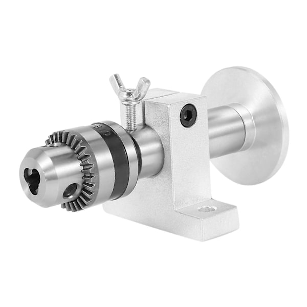 Roterende dreiesenterhode med chuck DIY-tilbehør for mini dreiebenk roterende senter trearbeid (haoyi