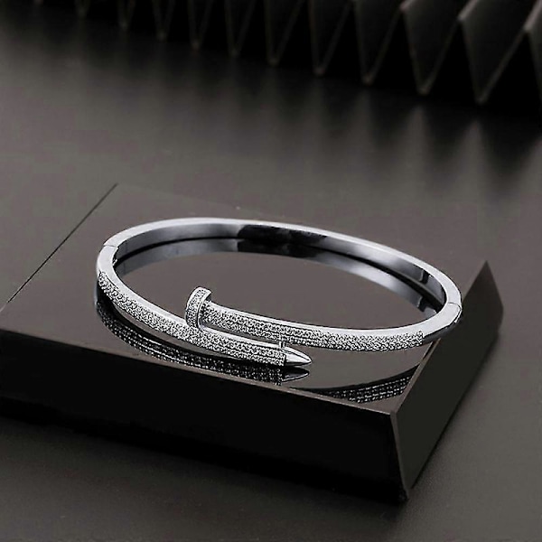 Negle Armbånd Armring 2 stk Sæt Guld Sølv Med Cubic Zirconia Sten Fødselsdagsgave Til Hende Kvinder Teen Piger EXZ NIP