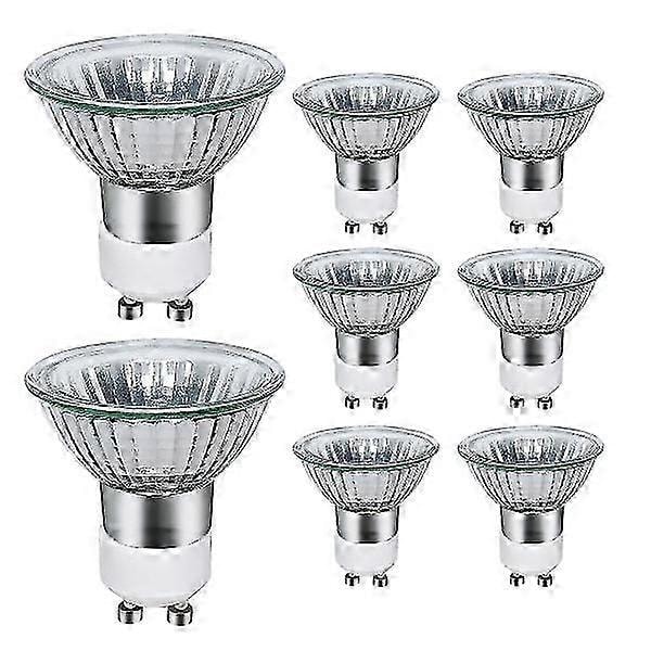 Paket med 8 GU10 halogenlampor 35W, 220V GU10 halogen spotlights 2800K varmvit