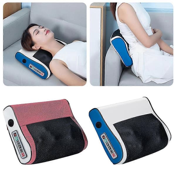 Massagekudde Multipurpose Elektronisk Nacke Axelmassage för Män Kvinnor Red EU plug