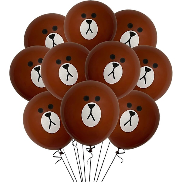 Bjørneballonger Pakke 50 Stk Standard Størrelse 12\" Latex Teddybjørn Søte Festdekorasjonsideer Dyr