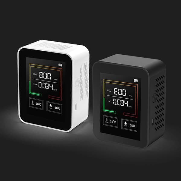 Inomhusluftkvalitetsmätare LCD Digital Co2 Luftkvalitetsmätare Realtid TFT