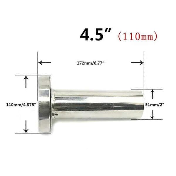 Universal Justerbar 85mm 35 /98mm 4 /110mm 45 Bil Rustfritt Krom Eksos Lyddemper
