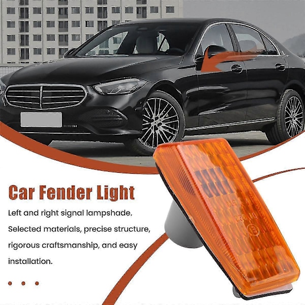 2 kpl Auton suuntavilkun valon osoitin toistin lampun kansi keltainen malleihin W124 R129 W140 W202 W201