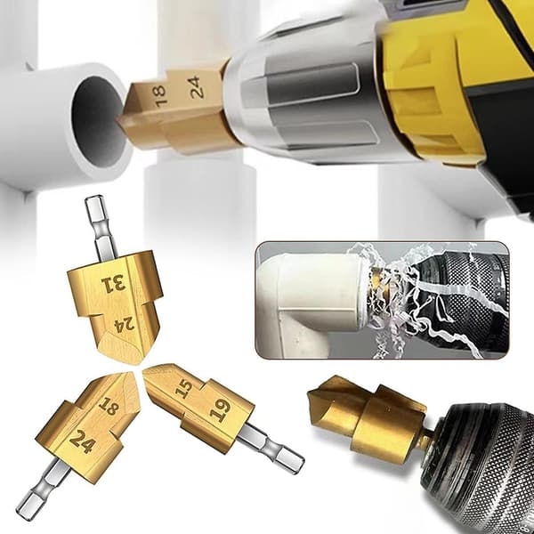 Hexagon Skaft PPR Løftebor Multifunktionel PPR VVS-rørbor VVS-installationsreparationsudstyr 3pcs