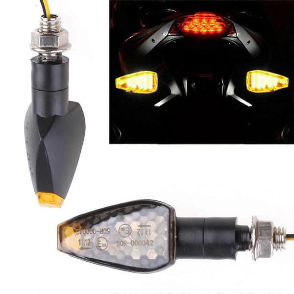 Blinklys Motorcykel LED Blinklys Lampe Indikator Lys Gul