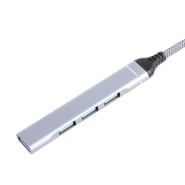 4-porters USB3.0 Hub Utvidelsesdokk Multippel USB-port Utvider Rask Dataoverføring