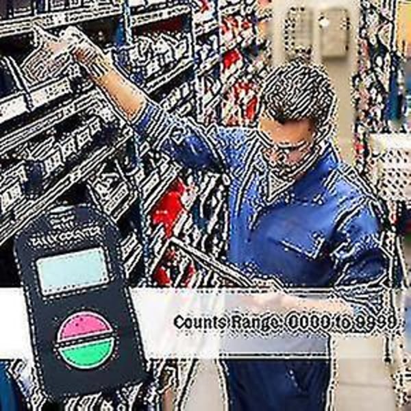 2 stk. Elektronisk Teller, Digital Håndteller Elektronisk Ker Med Snor Legg Til Trekk Fra