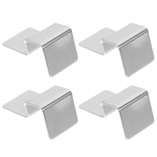 Akvariumskyddshållare Rektangulär Elegant Design Säkerhetsstöd Akvarium Glaslockhållare Rostfritt Stål 4-pack