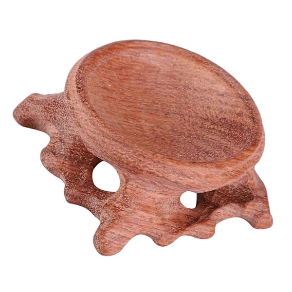 Delikat Kristallkula Bas Lek Med Valnötsbit Massiv Träbas Gourd Äggsnideri (Rosewood)