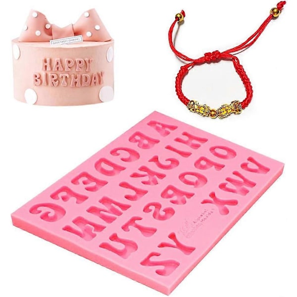 A-Z 26 Engelska Bokstäver Form Kakform Bakning Kakdekoration Cupcake Topper Verktyg Alfabet Rosa Handgjord DIY Formverktyg För Handgjord Choklad, Godis