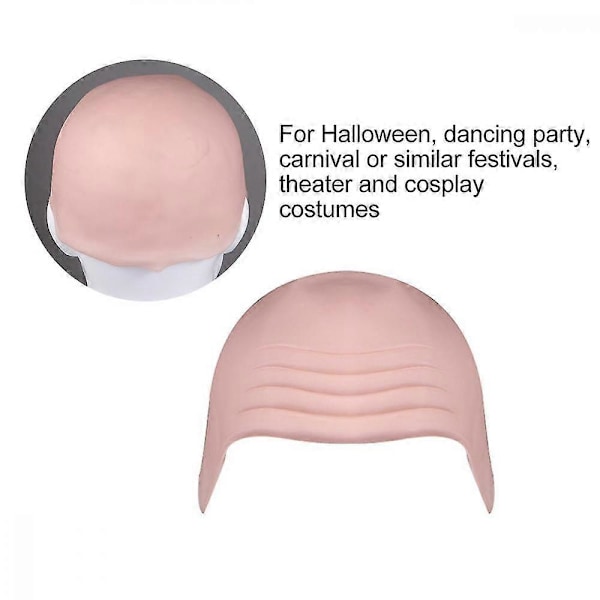 Kostyme Parykker Gummi Skallet Hode Protese Skallet Hode Parykk Halloween Kostyme Tilbehør Skallet Hode Maske GFC