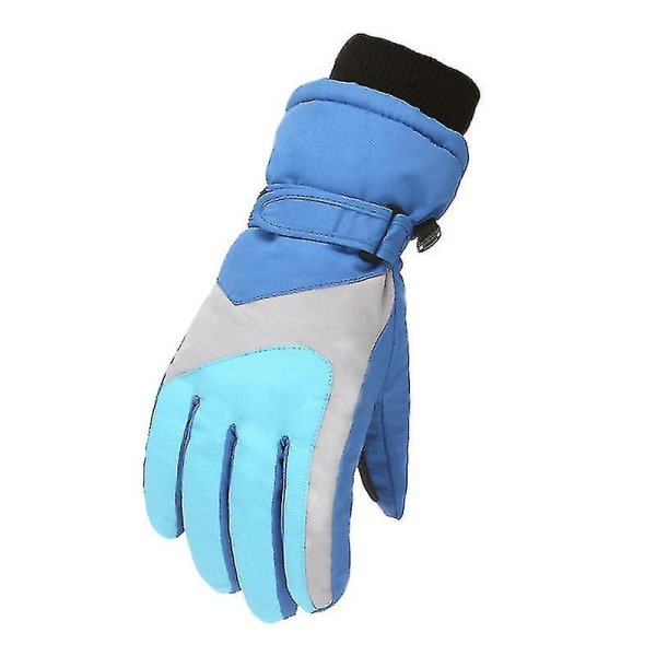 Ett par vinterhandskar för barn för män och för kvinnor Skidåkning utomhus Vindtät S-xl Blue M