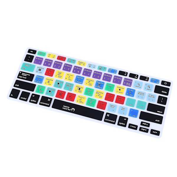Funktionelt silikonecover med Photoshop-tastaturgenveje til Pro Air 13 15 17 beskyttelse