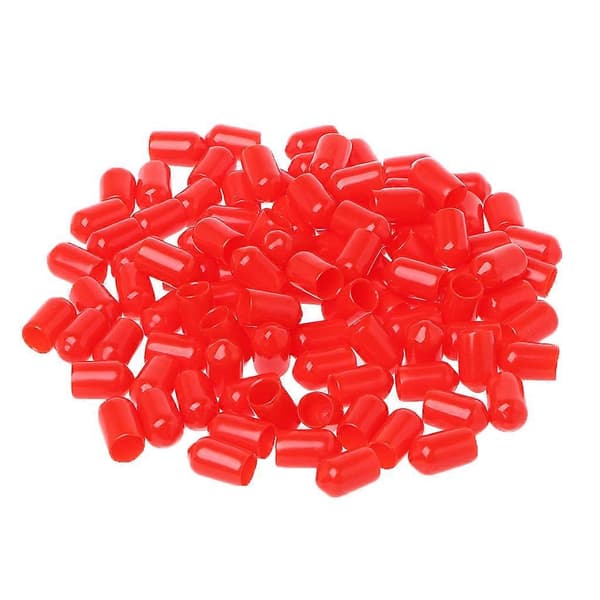100 STK 6 mm Rød Beskyttelseshætte Gummikapper Støvhætte Til SMA-stik