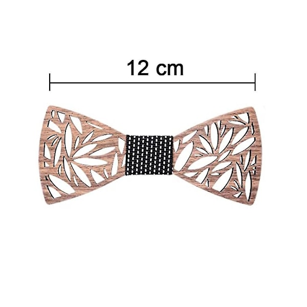 Klassisk Håndlavet Herre Træ Butterfly Slips Manchetknapper Corsage Firkantet Tørklæde Sæt